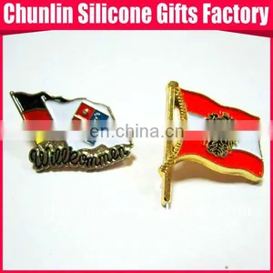 Country Flag Printed Metal Lapel Pin thumbnail-2