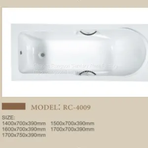 Wholesale Euro Hotel Home Apartment Good Sale Design Bathroom White Drop in Acrylic Tube in Cheap Price thumbnail-3