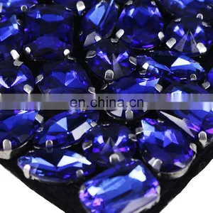Hot!!! Beaded Crystal Navy Heart Patches Badges For Clothing thumbnail-3