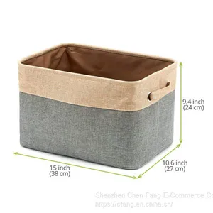 Collapsible Storage Bin Basket Storage Cube Bint With Handles for Home Office Closet thumbnail-1