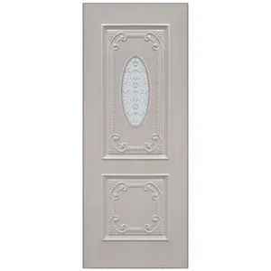 Hot Sales Pvc Waterproof Wpc Door Skin With Glass Design thumbnail-4