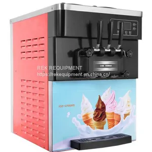 Table Top 2+1 Flavor Ice Cream Machine Ice Soft Serve Cream Machine thumbnail-1