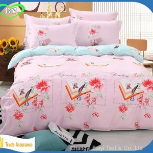 China Cheap Polyester Custom Print Bed Sheet Fabric for Making Bed Sheets thumbnail-5