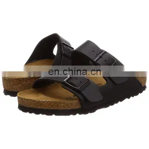 Classic Cork Stock Arizona Unisex Leather Sandal Custom Casual Wear Amazon Cork Outdoor Beach Sandals Slippers thumbnail-1