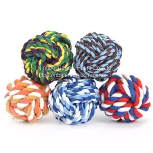 Hot Sale Pet Supplies Toy Teaser Ball Cotton Tie Knots Ball Pet Interactive Toys thumbnail-1