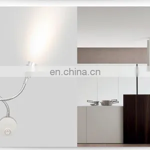 Led 1w 110v 220v Wall Mounted Hotel Bedroom Bed Headboard Warm White and Cool White Reading Lamp thumbnail-6