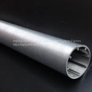 Woven Wedge Wire Water Well Screen Pipe, Wire Wrapped Johnson Filter Screen Tube thumbnail-1