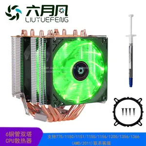 LIUYUEFENG X600 CPU Cooler 6 Heat Pipes With RGB Fan 3pin PWM 90mm CPU Fan for Computer LGA775/115x/1366 AM2/AM3/AM4 thumbnail-4