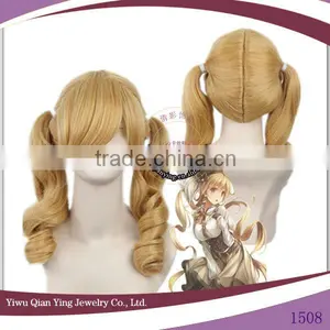 Curly Blond Beelzebub Hilda Ponytail Cosplay Wig thumbnail-1
