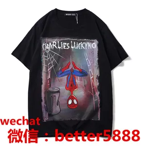 Supply Charlie Luciano Tide Brand CL Dark Fairy Tale Print Round Neck Short-sleeved T-shirt First-hand Source thumbnail-2