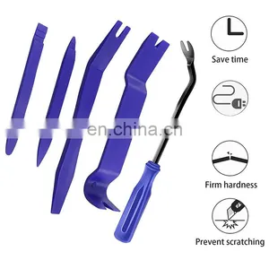 5Pcs Auto Door Clip Panel Trim Removal Tool Kits for Car Dash Radio Audio Installer Pry Tool Set thumbnail-5
