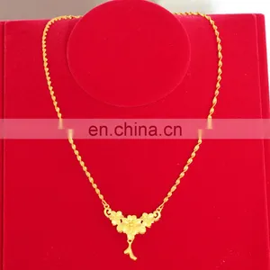 2020 Gold Plated Imitation Jewellery, Xuping 24k Gold Jewelry Hot Sale New Design Dubai Women's Fashion Chain Necklaces/ thumbnail-2