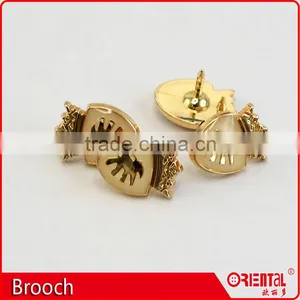 Enamle Lion Logo Metal Badge Straight Brooch Pin for Men thumbnail-3