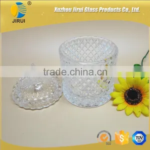 Glass Candy Jar With Glass Lid With Embossed Design Supplier's Choice thumbnail-6