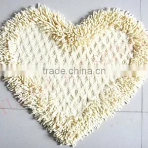 Heart Shaped Bath Mats Top Quality Chenille Bath Mat thumbnail-1
