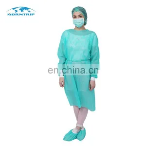 ICU Special Isolation Use Green Color Non Woven Disposable Visitor Gown thumbnail-5