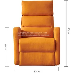 New Single-Seat Manual Function Sofa Modern Minimalist Electric Can Shake Lunch Break Function Flannel Sofa Recliner thumbnail-4