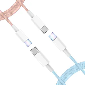 1 m Macarons Braided Type Usb C To Pd Charging Line Charger 20w Wire Data Cable For IPhone X 11 12 13 thumbnail-1