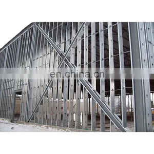 Prefab Construction Site Galvanized Steel Z Purlin Light Steel Warehouse thumbnail-1