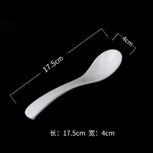 Chinese Round Bowl, Square Plate, Spoon Cutlery Set, PLA Biodegradable Durable Glossy Tableware thumbnail-3