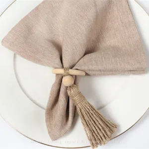 Braided Tassel Napkin Ring Hotel Banquet Tableware Napkin Holders Home Restaurant Table Decorations thumbnail-4