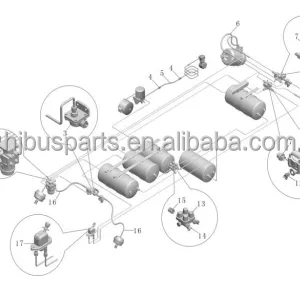 Original Higer Bus Sale Spare Parts KLQ6123K 35D01-26010 Manual Control Valve for Best Price Higer Bus Repair Part thumbnail-6