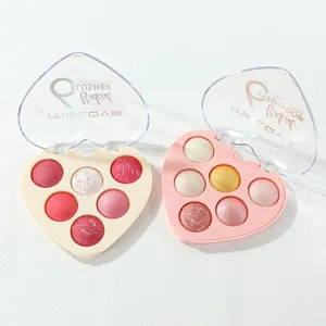 OEM Make up Blusher Bronzer 7 Color Palette Cheek Contourer Highlighter Powder Polvo De Cara thumbnail-2
