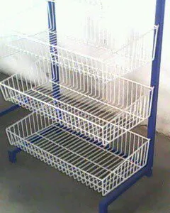Metal Wire Mesh Bread Cage Supermarket Slant Mouth Cage Promotion Cage Storage Cage thumbnail-3