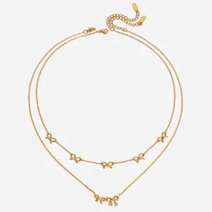 316L Hypoallergenic Stainless Steel Necklace With 18K Gold PVD Coating thumbnail-2