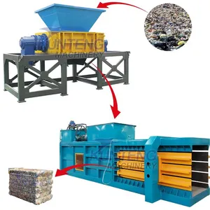 Industrial Plastic Waste Cardboard Cloth Waste Paper Shredder and Baler Machine EPC thumbnail-1
