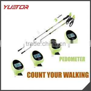 Retractable Aluminum 7075 Pedometer Trekking Pole Walking Stick Hiking Stick Supplier's Choice thumbnail-1