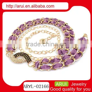 Women's Accessories Gold Waist Chains Charm Purple Tassel Waist Chain thumbnail-1