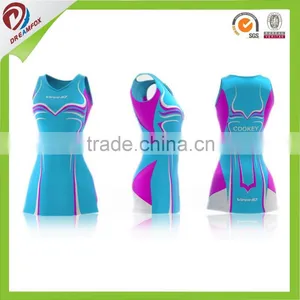 Top Quality Dry Fit Custom Sublimation Netball Uniforms Quality Choice thumbnail-1