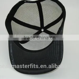 High Quality Black Trucker Cap/pu Blank Plain Mesh Cap thumbnail-4