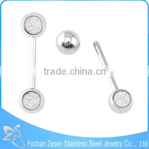 2016 Fashion Colorful UV Balls Steel Bar Personalized Tongue Rings thumbnail-5