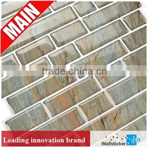 Customized Color Adhesive Room Decor 3d Wall Tile With Epoxy Resin thumbnail-1