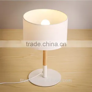 Hot Saled Wooden E27*1 Table Lamp, Fabric /cloth Small Desk Light Quality Choice thumbnail-3