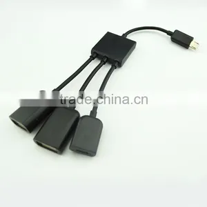 Customization 3 in 1 Micro Usb Hub Adapter for Mobile Phone thumbnail-5