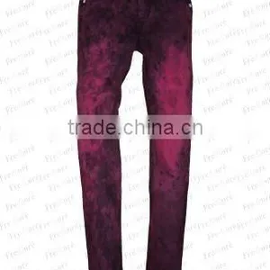 Lady's Denim Jeans--(Black-red) thumbnail-1