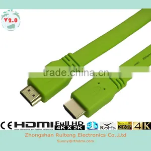 Green High Speed HDMI Cable With Ethernet and Gold Connector Support 3D and 4K From 0.5-100m thumbnail-3