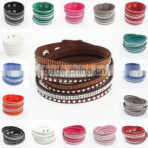 2016 Hot Custom Good Quality Fashional Multistory Leather Bracelet thumbnail-1