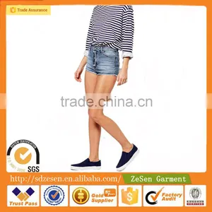 High-Rise Slim Fit Hot Pants Cut-Off Short Denim Shorts With Back Pocket Detail For Women thumbnail-3