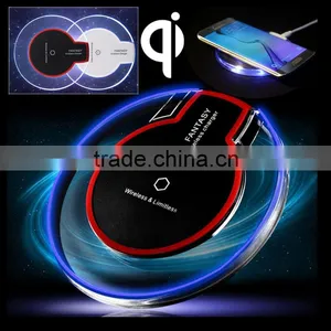 Wireless Phone Charger for Iphone for Samsung Galaxy S6 Fantasy Crystal UFO Shape Charging Pad With LED Lighting thumbnail-1