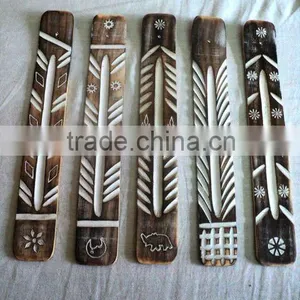 Wooden Incense Burners Wholesale From India Carved thumbnail-1