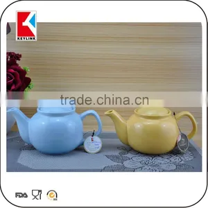 China Factory Ceramic Material Solid Color Glazed Tea Pot Ceramic Tea Set thumbnail-1