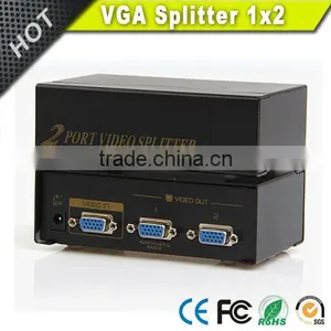 2-port VGA Splitter 1 PC To 2 Monitors VGA SVGA XGA LCD Video Splitter Box thumbnail-3