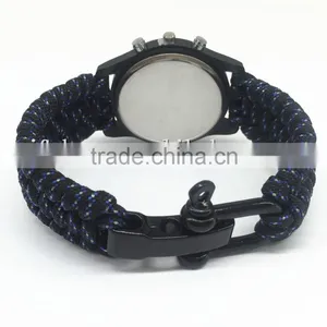 Handmade Paracord Woven Watch Wrist Strap Integrated Watch Bands thumbnail-5