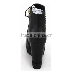 Winter Wedge Cheap Sheepskin Boots With Neoprene thumbnail-3