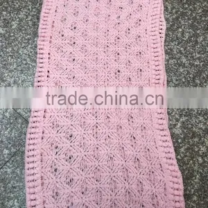 Stock Item Fashional Pink Crochet Knit Loop Scarf Comfortable Neck Warmer for Girls thumbnail-1