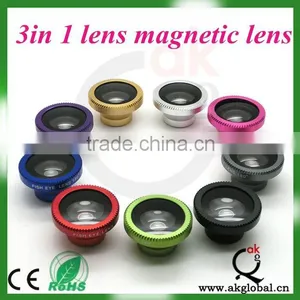 New 180 Degree Fish Eye Lens + Macro Lens Magnetic Mount For Iphone thumbnail-1